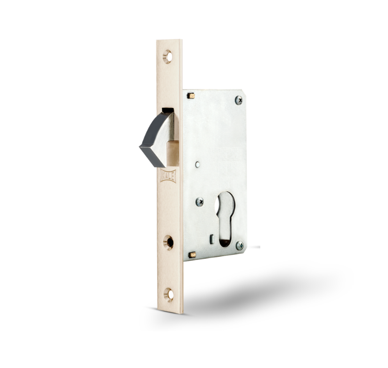 Standart Silindirli Sürme Kapı Kilidi - Nikel - 40 mm