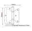 Elit Panel Menteşe 100 mm (2,5 mm) (Saten)