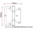 Elit Panel Menteşe 100 mm (2,5 mm) (Nikel)